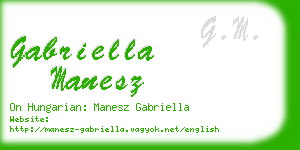 gabriella manesz business card